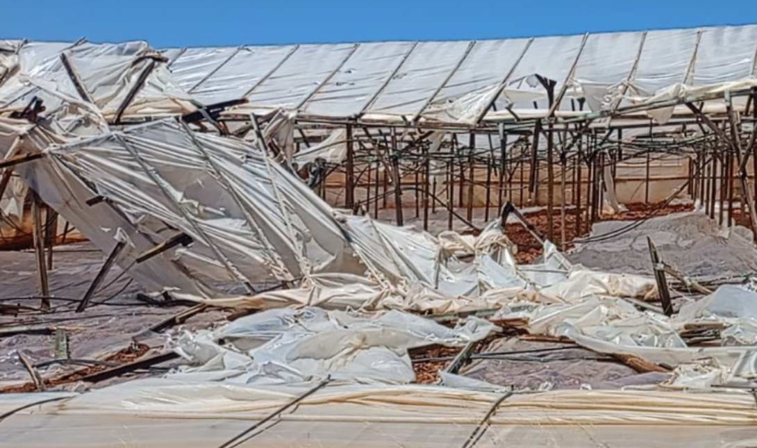 Τεράστιες καταστροφές στα θερμοκήπια από τους δυνατούς ανέμους στην Κρήτη (φωτο)