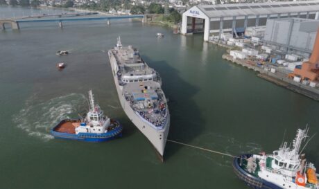 φρεγάτα Νέαρχος στα ναυπηγεία της Naval Group στη Λοριάν