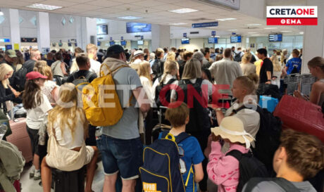 Ασφυκτική πίεση στο αεροδρόμιο Ηρακλείου (φωτογραφίες)