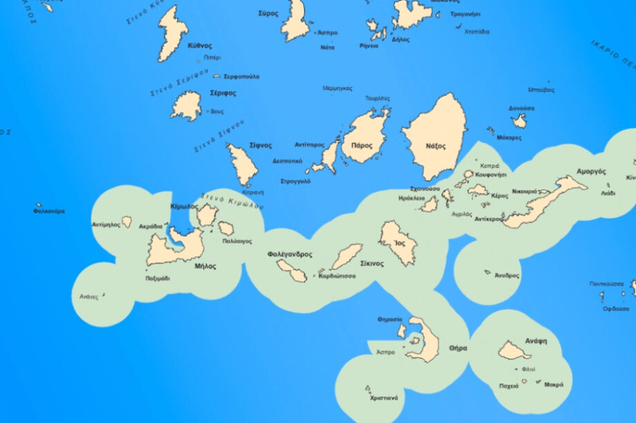 Χάρτης θαλάσσια πάρκα