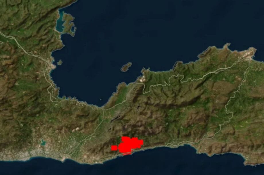 Φωτιά Ιεράπετρα δορυφόρος