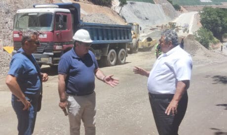 Αυτοψία στο έργο της παράκαμψης Τοπολίων από τον Αντιπεριφερειάρχη Χανίων, Νίκο Καλογερή Περιφερειακής Ενότητας Χανίων