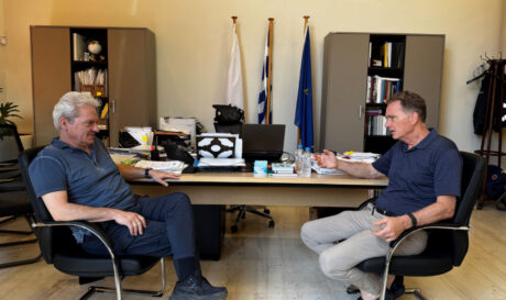 Ο Δήμαρχος Ηρακλείου Αλέξης Καλοκαιρινός συναντήθηκε με τον Ευρωβουλευτή Νίκο Παπανδρέου