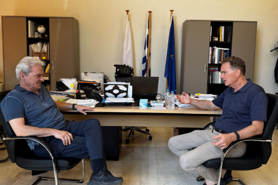 Ο Δήμαρχος Ηρακλείου Αλέξης Καλοκαιρινός συναντήθηκε με τον Ευρωβουλευτή Νίκο Παπανδρέου