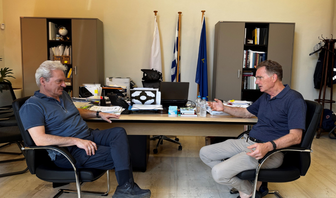 Ο Δήμαρχος Ηρακλείου Αλέξης Καλοκαιρινός συναντήθηκε με τον Ευρωβουλευτή Νίκο Παπανδρέου