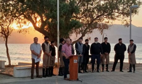 Εκδήλωση τιμής και μνήμης στο μνημείο εκτελεσθέντων, στην παραλία του Ταυρωνίτη, του Δήμου Πλατανιά