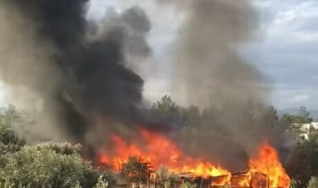 Φωτιά σε καταυλισμό Ρομά