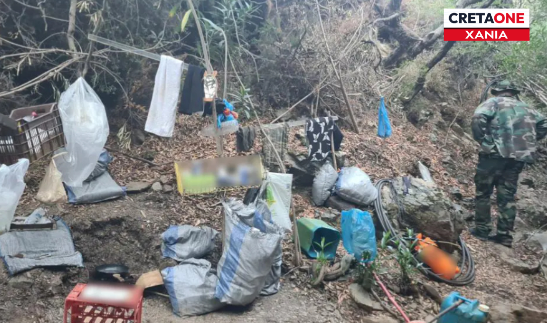Χασις κάνναβη φυτεία Χανιά φαράγγι