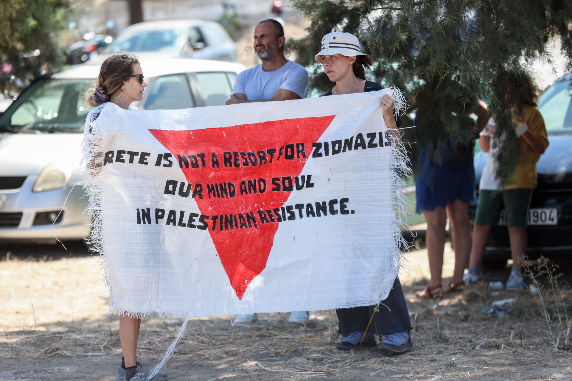 Διαμαρτυρία στο λιμάνι για το κρουαζιερόπλοιο από το Ισραήλ