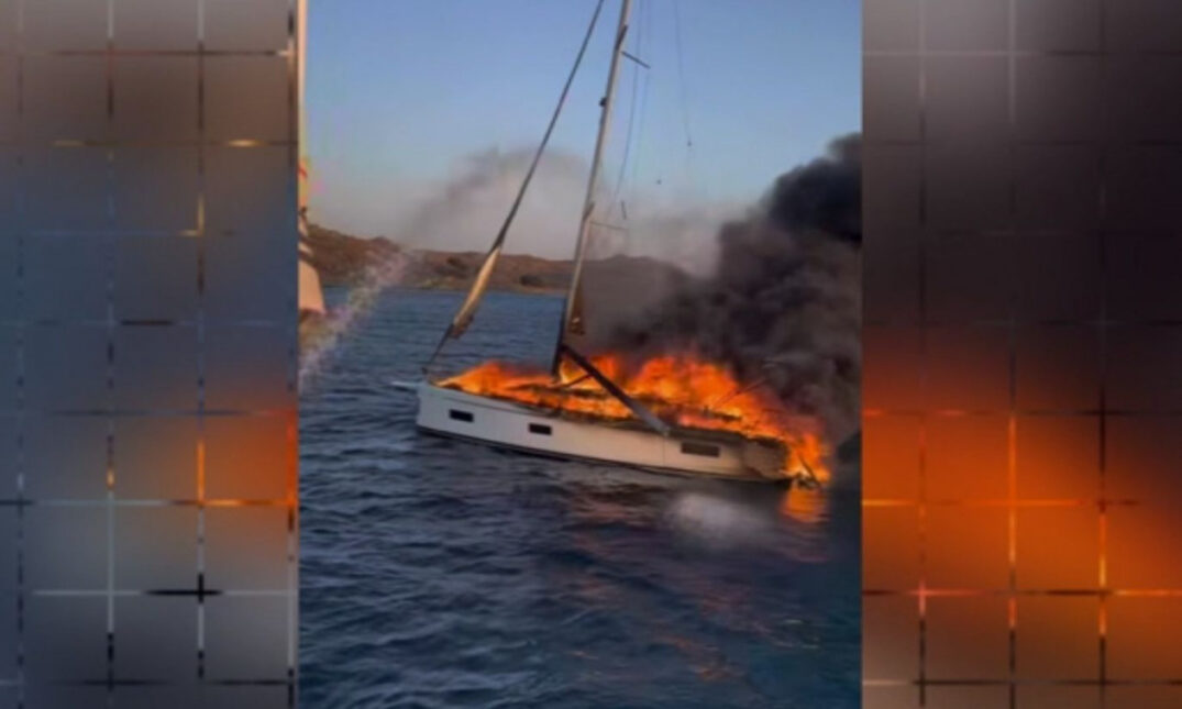 Συναγερμός στη Μύκονο: Ιστιοφόρο άρπαξε… φωτιά κοντά στη Δήλο