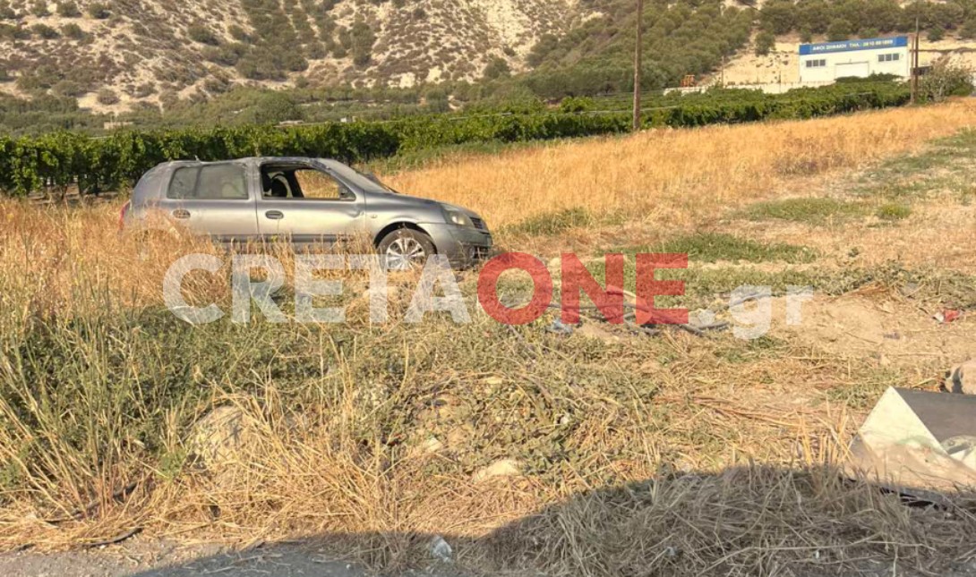 Ηράκλειο: Τούμπαρε Ι.Χ στις Μαλάδες (φωτό)