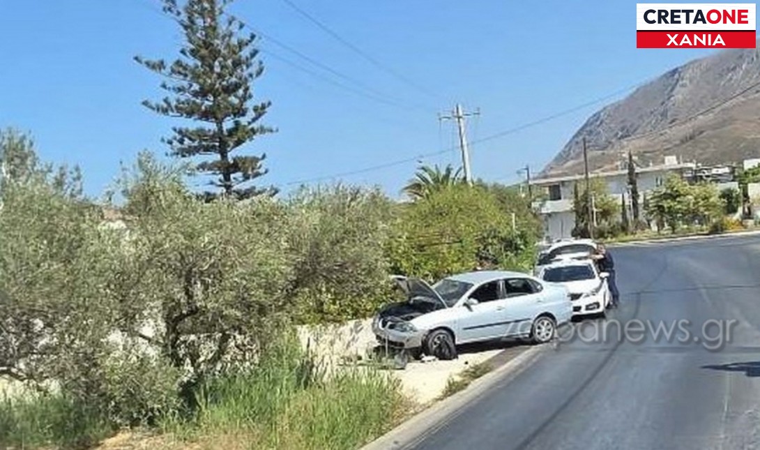 Xανιά: Οδηγός έχασε τον έλεγχο και κατέληξε σε τοιχίο – Δείτε φωτογραφία