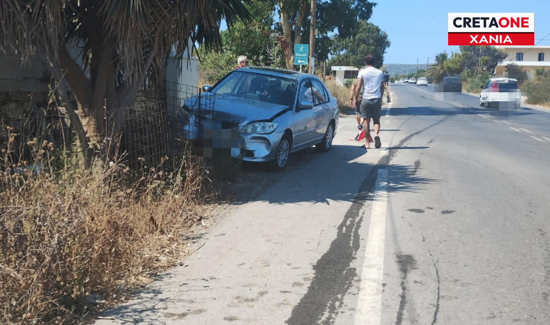 Τροχαίο ατύχημα στην Κίσσαμο – Τραυματίστηκε μια γυναίκα  (Φωτογραφίες)