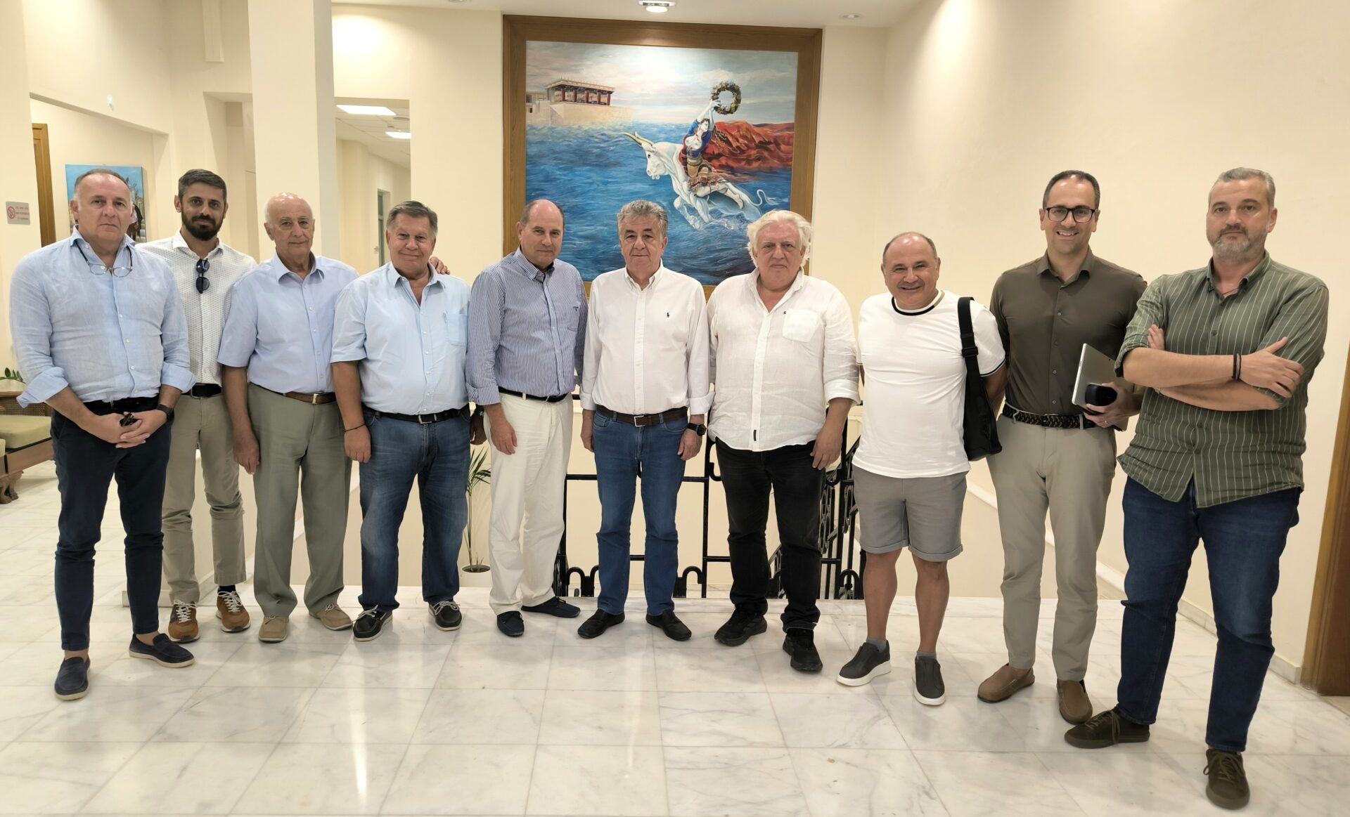 Σε καλό κλίμα η συνάντηση του Σταύρου Αρναουτάκη με την νέα διοίκηση του Συνδέσμου Ξενοδόχων Κρήτης