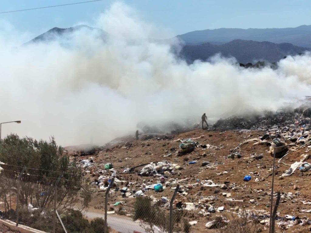 φωτιά ΧΥΤΑ Αγίου Νικολάου