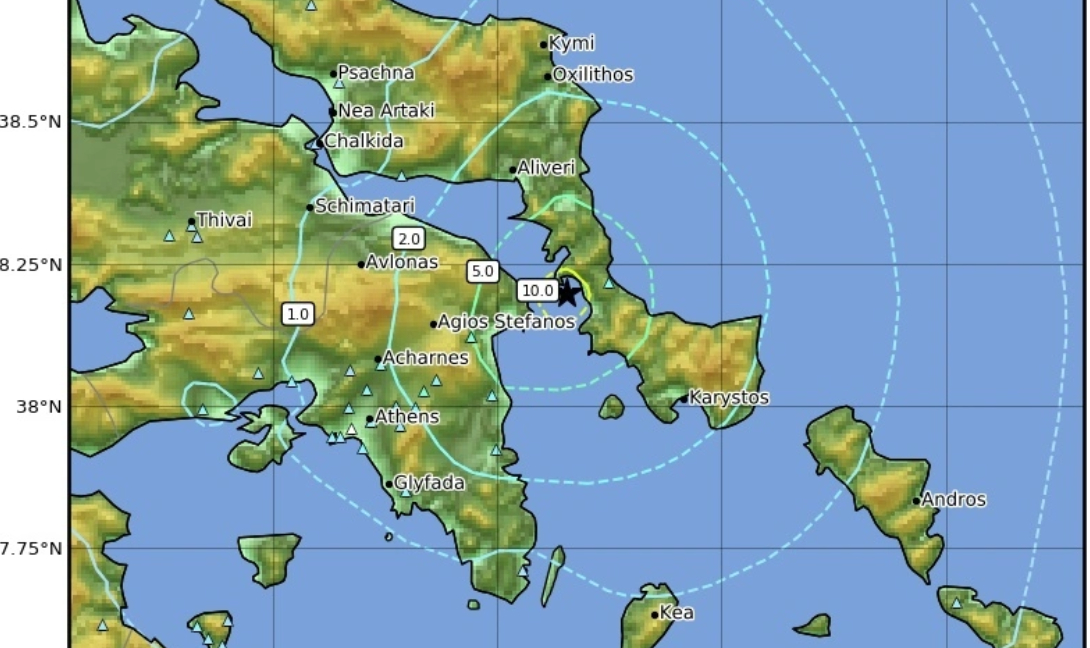 Εύβοια: 25 μετασεισμοί σε πέντε ώρες μετά τα 5,2 Ρίχτερ