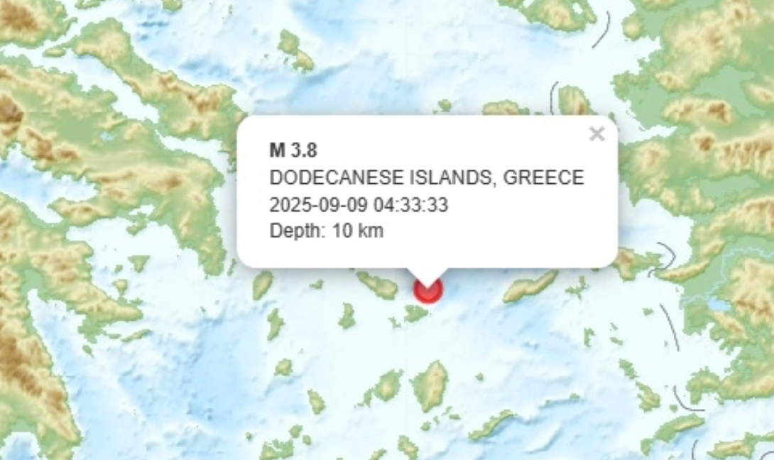 Σεισμός 3,8 Ρίχτερ ανοιχτά της Μυκόνου