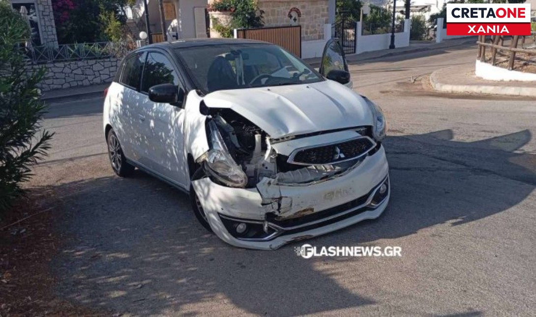 Σφοδρή σύγκρουση δύο οχημάτων στον δρόμο Χανίων – Αεροδρομίου (βίντεο)