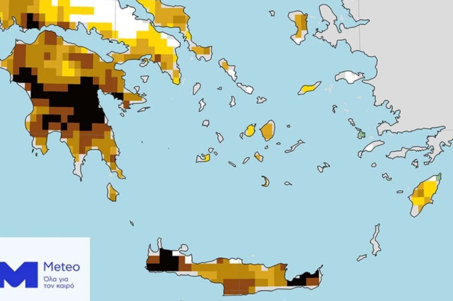 Έντονη και ακραία η ξηρασία στην Κρήτη σύμφωνα με το Meteo