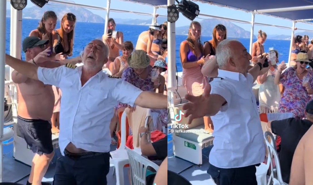 «Τρελάθηκε» ο καπετάνιος – Άφησε το τιμόνι και έπιασε τους χορούς