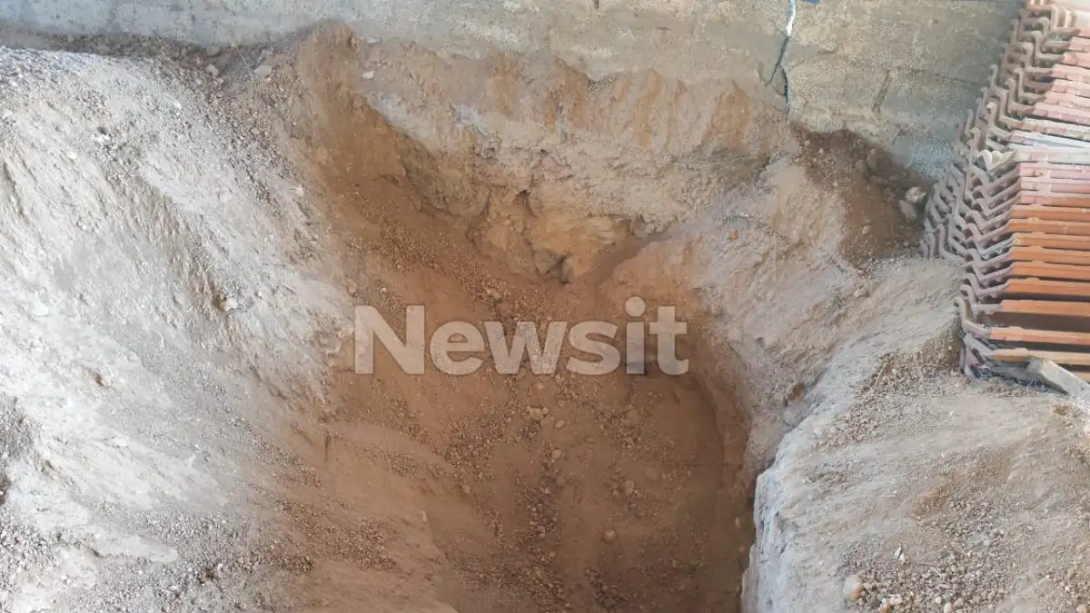 Ο λάκκος όπου είχε θάψει τη μητέρα της η 62χρονη στη Βοιωτία