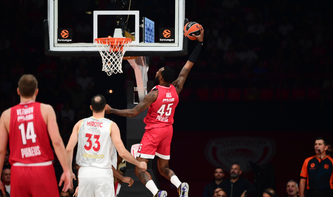 Euroleague: Εντός έδρας ήττα  92-87 για τον Ολυμπιακό από την Μονακο