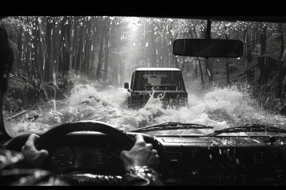 Αυτοκίνητο βροχή πλημμύρα