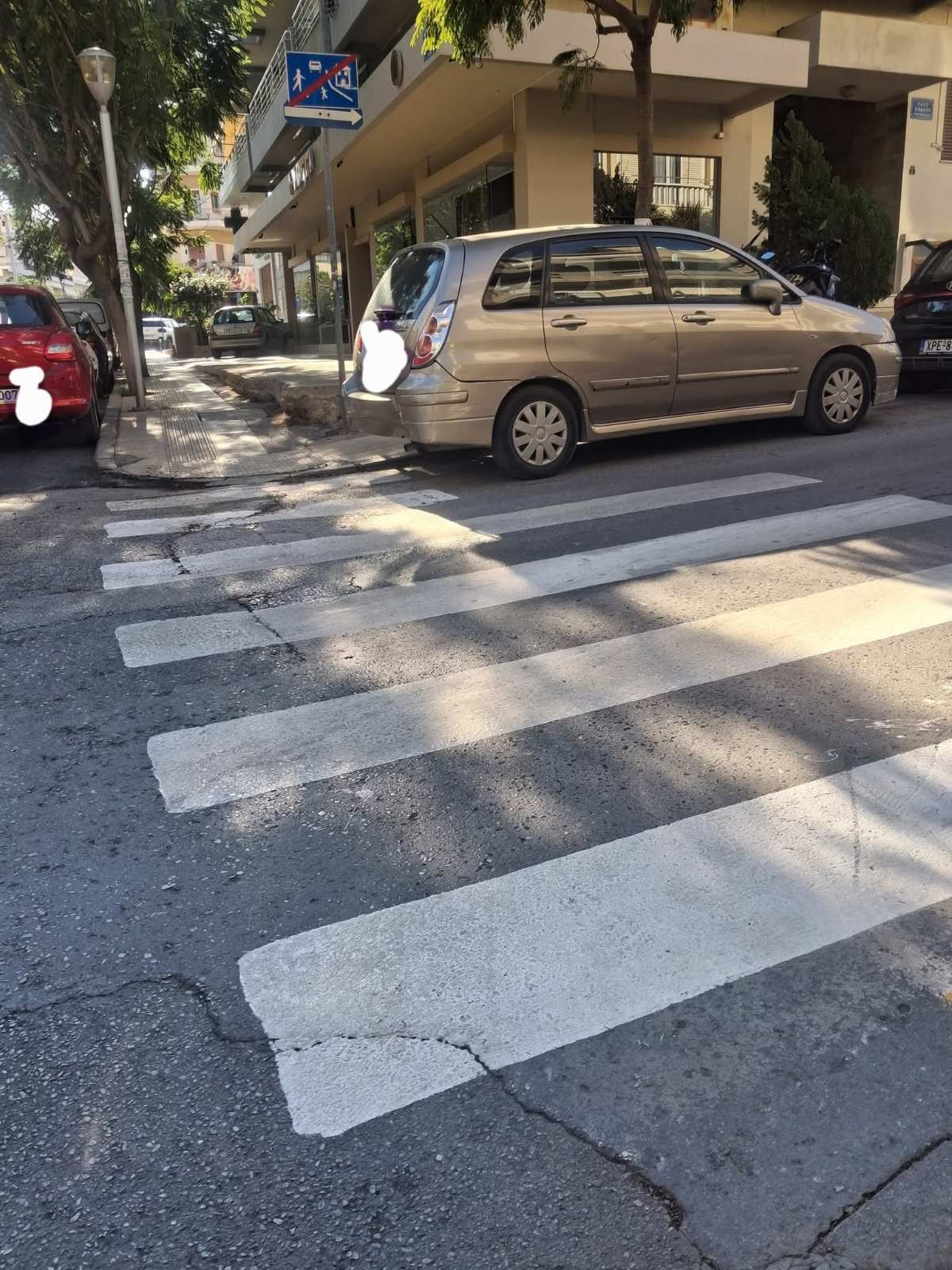 μισοβαμμένη διάβαση