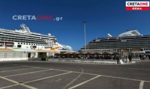 «Βούλιαξε» από κόσμο το κέντρο του Ηρακλείου: Για 1η φορά 5 κρουαζιερόπλοια μαζί στο λιμάνι (φωτογραφίες – βίντεο)