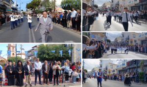 Μεγαλοπρεπής και λαμπρή η παρέλαση στη Χερσόνησο – «Έκλεψε» τα βλέμματα η φιλαρμονική του Δήμου στην πρώτη της επίσημη εμφάνιση