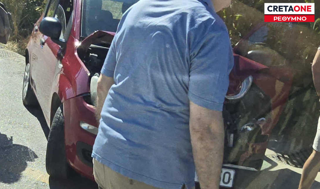 Τροχαίο στο Ρέθυμνο – Συγκρούστηκαν 2 οχήματα (Φώτο)