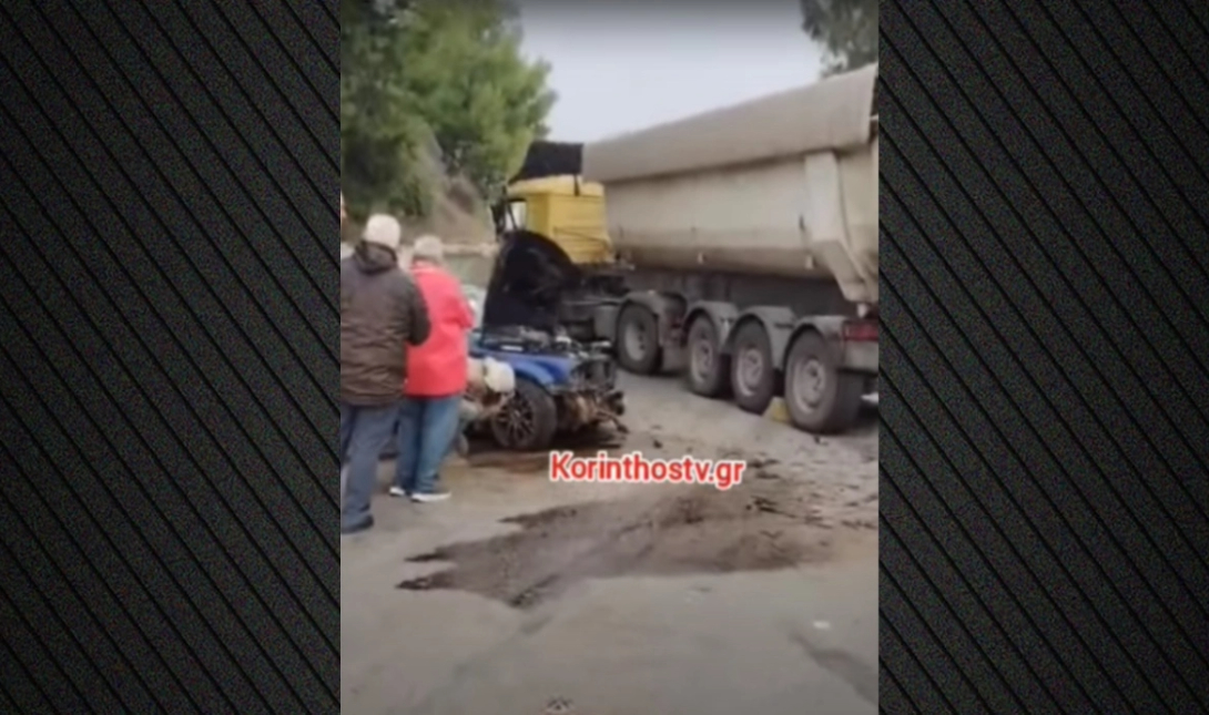 Κιάτο: Σοβαρό τροχαίο με τρεις τραυματίες – Ι.Χ. συγκρούστηκε με φορτηγό
