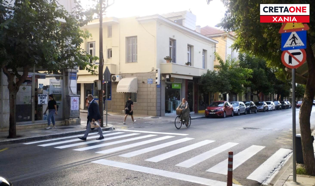 Χανιά: Συνεχίζονται οι εργασίες διαγράμμισης – Πού θα διακοπεί η κυκλοφορία των οχημάτων