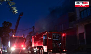 Συναγερμός στα Χανιά: Μεγάλη φωτιά σε αρχιτεκτονικό γραφείο