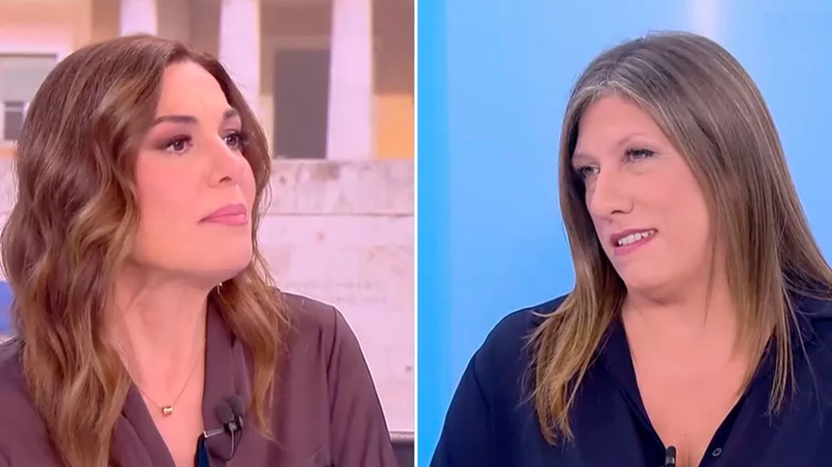 Η στιγμή που αποχωρεί η Ζωή Κωσταντοπούλου από την εκπομπή του SKAI (βίντεο)