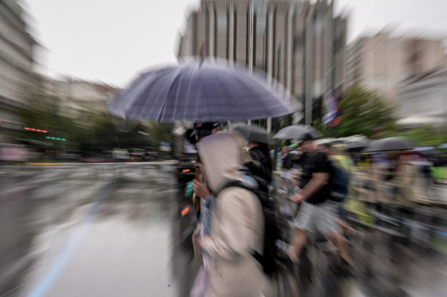 Ομπρέλα βροχή βροχές καιρός