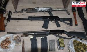 Ρέθυμνο: Ρασοφόρος μεταξύ των 5 συλληφθέντων για τα όπλα στον Άγιο Βασίλειο (φωτογραφίες)