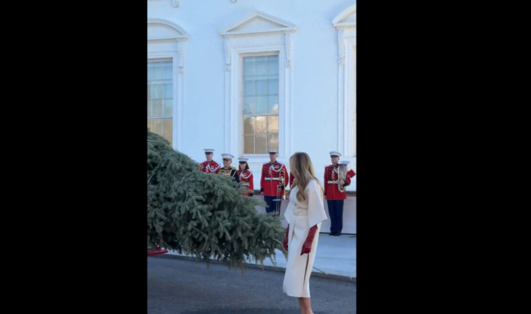 Με... μπάντα υποδέχθηκε το Χριστουγεννιάτικο δέντρο του Λευκού Οίκου η Μελάνια Τραμπ (βίντεο)
