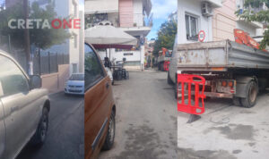 Ηράκλειο: Από την λαϊκή… στην οπτική ίνα! – Το απόλυτο χάος με αυτοκίνητα να κυκλοφορούν ανάποδα έξω από δημοτικό σχολείο – Δείτε βίντεο