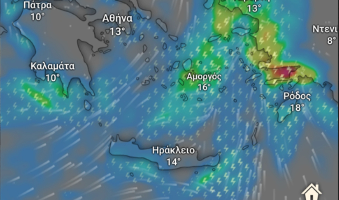 Έντονες βροχοπτώσεις στην Κρήτη – Σε ετοιμότητα η Πολιτική Προστασία του Δήμου Φαιστού