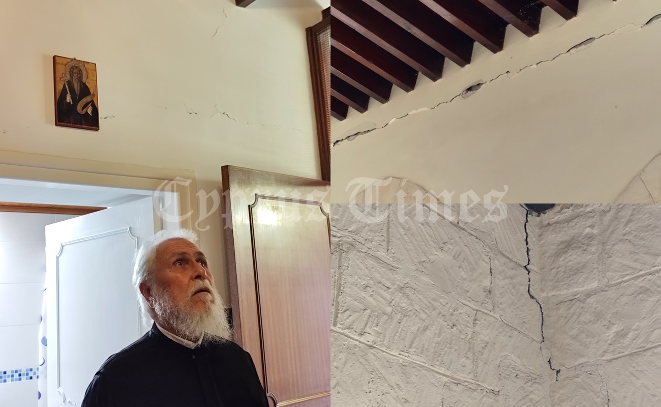 Κύπρος: Ο σεισμός 5 Ρίχτερ έφερε μεγάλες ρωγμές στη Μονή Αγίου Νεοφύτου – Δείτε φώτο