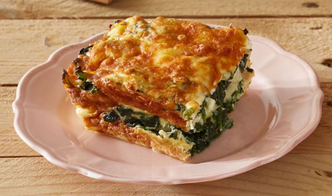 Σουφλέ με σπανάκι και ψωμί