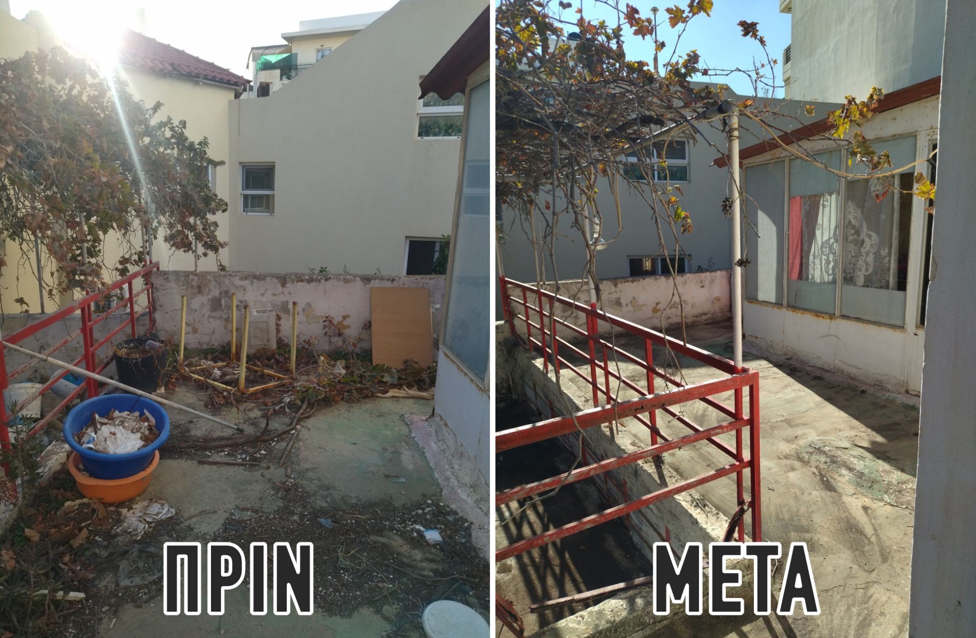 Ηράκλειο: Διήμερη επιχείρηση καθαρισμού εγκαταλελειμμένων σπιτιών μετά από εισαγγελική εντολή (pics)