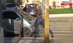 Xανιά: Πήρε σβάρνα οχήματα και στη συνέχεια τα εγκατέλειψε – Δείτε φωτογραφίες