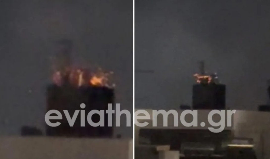 Συναγερμός στη Χαλκίδα: Ξενοδοχείο τυλίχθηκε στις φλόγες – Δείτε βίντεο