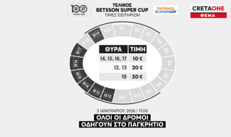 ΟΦΗ: Κυκλοφόρησαν τα εισιτήρια για το Super Cup