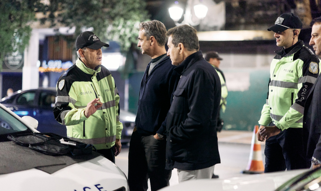 Σε μπλόκο της Τροχαίας για αλκοτέστ ο Κυριάκος Μητσοτάκης (φωτογραφίες)