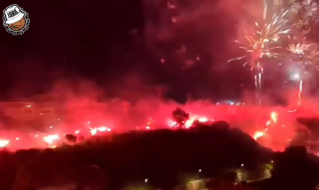 Όταν κυριολεκτικά οι φίλοι του ΟΦΗ έκαναν τη νύχτα μέρα... (βίντεο)