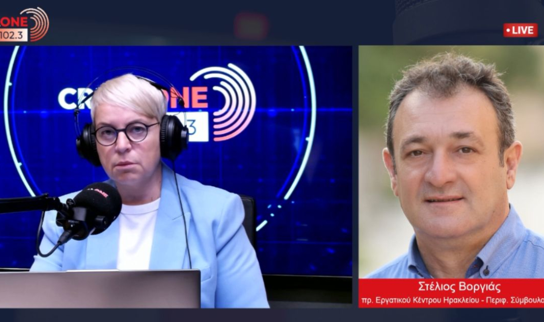Στέλιος Βοργιάς στο Cretaone 102,3 : «Πανηγύριζαν για το πλεόνασμα και μετά ήρθαν οι αυξήσεις στα δημοτικά τέλη»