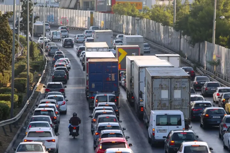 Χαρακτηριστικό μποτιλιάρισμα στην Αττική